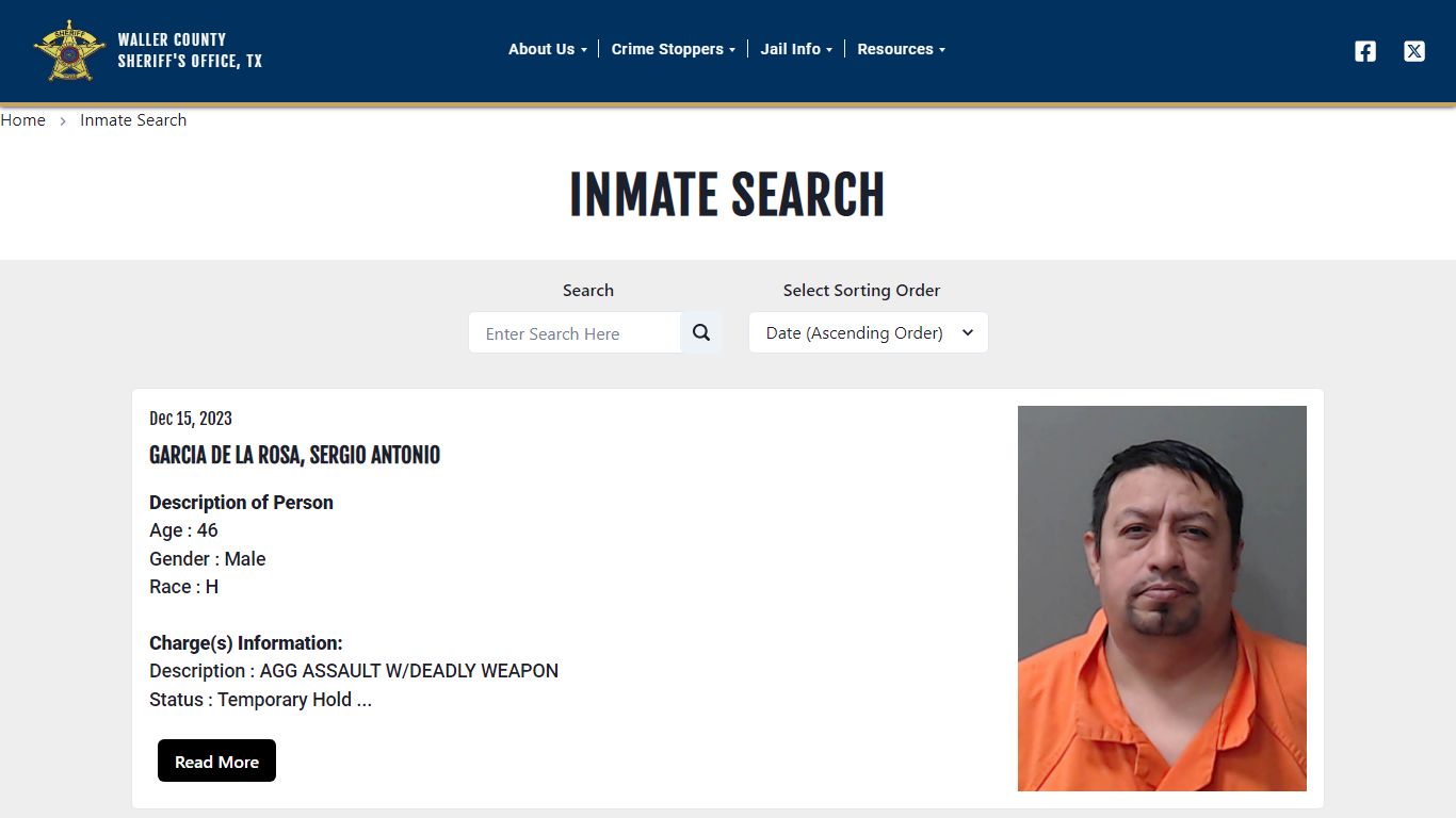 Waller County Sheriff Office Website
